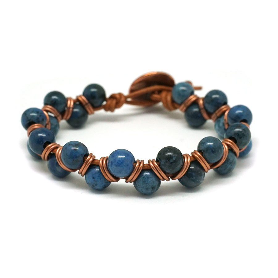 Sunset Dumortierite Premium Chevron Bracelet Kit from Diakonos Designs - Goody Beads