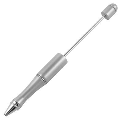 Satin Silver  - Metal Bead Pen