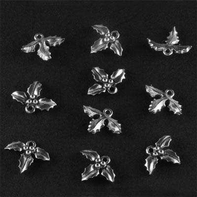 12mm Holly Pewter Charm - Goody Beads