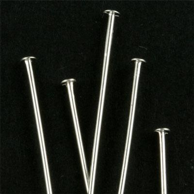 2 Inch Silver Plated 21 Gauge Headpins - Goody Beads