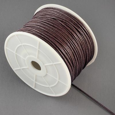 2mm Chocolate Brown Waxed Cotton Cord - Goody Beads