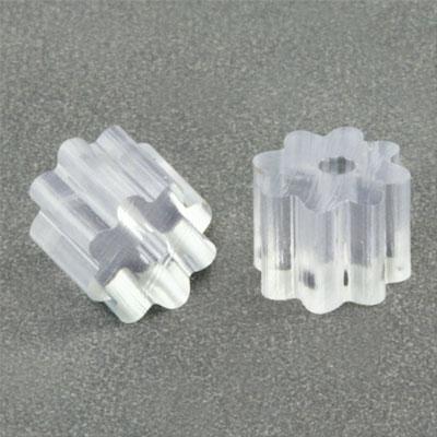 4mm Clear Plastic Ribbed Earring Backs - Goody Beads