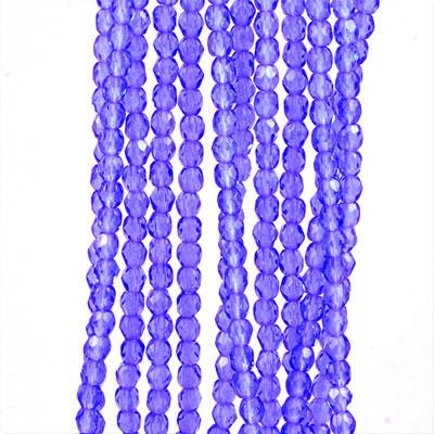 3mm Czech Fire Polish Sapphire Beads - Goody Beads