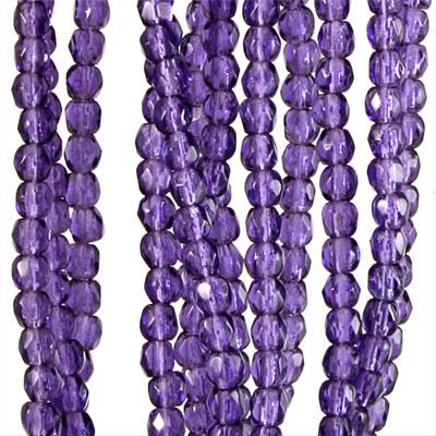 4mm Czech Fire Polish Tanzanite Beads - Goody Beads