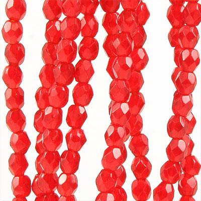 6mm Czech Fire Polish Siam Ruby Beads - Goody Beads