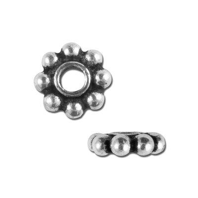 6mm Silver Plated Bali Style Spacer - Goody Beads