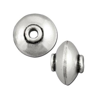 10mm Silver Plated Bali Style Rondelle Spacers - Goody Beads