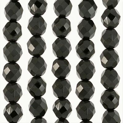 10mm Czech Fire Polish Jet Beads - Goody Beads