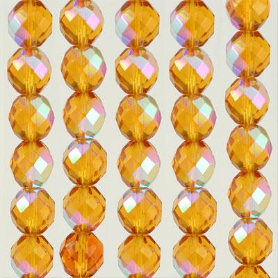 10mm Czech Fire Polish Topaz AB Beads - Goody Beads