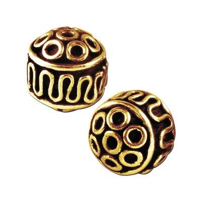 10mm Brass Plated Antique Gold Bali Style Round Beads - Goody Beads