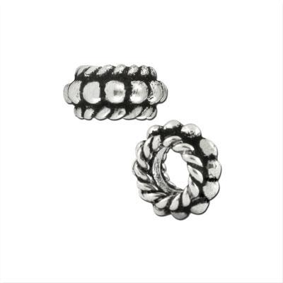 7mm Silver Plated Beaded Bali Style Spacer - Goody Beads