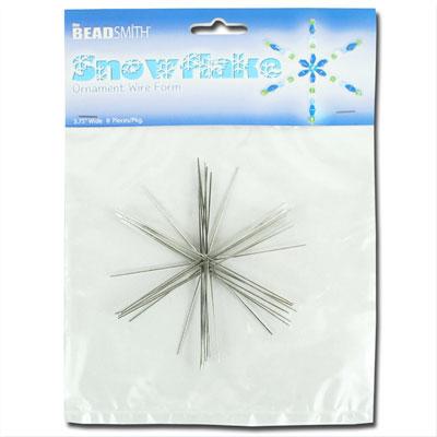 3 3/4 Inch Wire Snowflake Ornament Form - Goody Beads