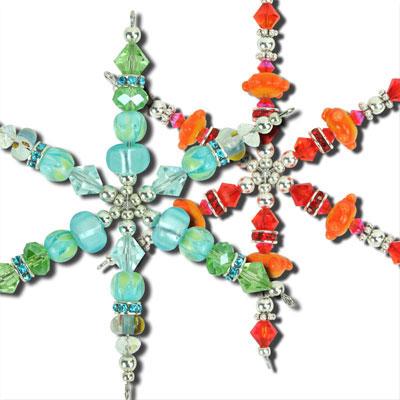 3 3/4 Inch Wire Snowflake Ornament Form - Goody Beads
