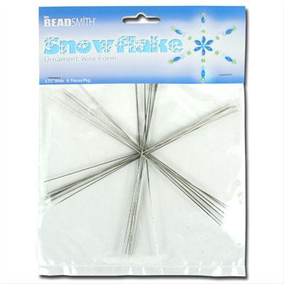 6 Inch Wire Snowflake Ornament Form - Goody Beads