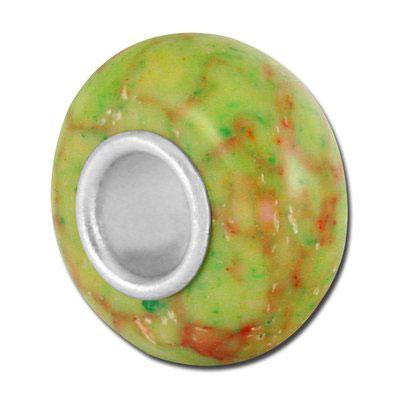 13mm Green Turquoise Large Hole Bead - Goody Beads