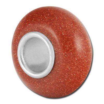 13mm Goldstone Large Hole Bead - Goody Beads