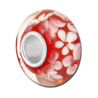 13mm Red Floral Fantasy Large Hole Beads - Goody Beads