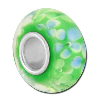 13mm Green Floral Fantasy Large Hole Beads - Goody Beads