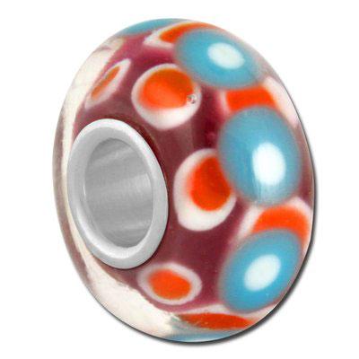 Red with Spots Rondelle Large Hole Beads - Goody Beads