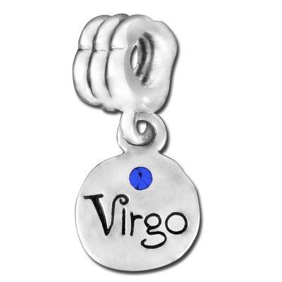 13mm Dangling Virgo Large Hole Bead - Rhodium Plated - Goody Beads