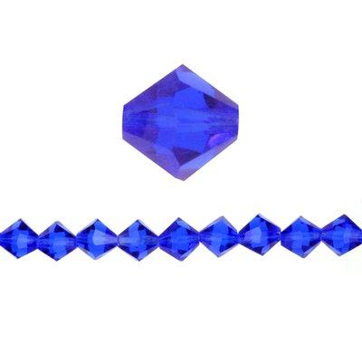 6mm Bicone Cobalt Glass Crystal Beads - Goody Beads