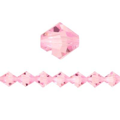 8mm Bicone Pink Glass Crystal Beads - Goody Beads