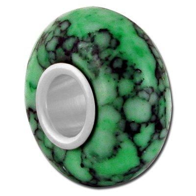 13mm Green Large Hole Bead - Goody Beads