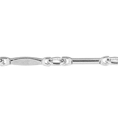 7mm Silver Plated Bar Chain - Goody Beads