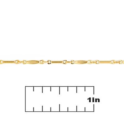 7mm Gold Plated Bar Chain - Goody Beads