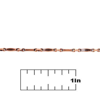 7mm Antique Copper Bar Chain - Goody Beads