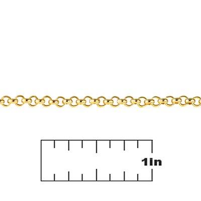 2.5mm Gold Plated Rollo Chain - Goody Beads