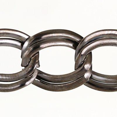 12mm Gunmetal Double Curb Chain - Goody Beads