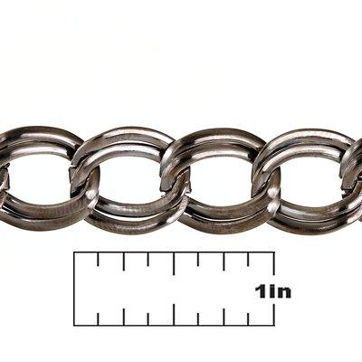 12mm Gunmetal Double Curb Chain - Goody Beads