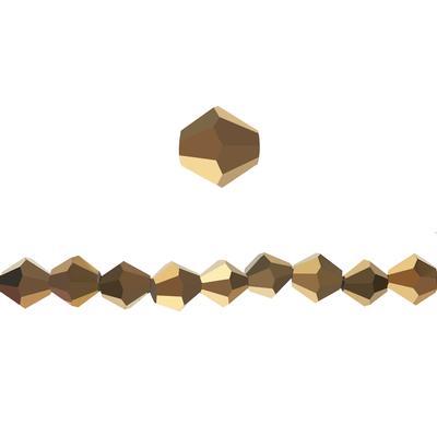 6mm Metallic Bronze Bicone Chinese Crystal Beads - Goody Beads