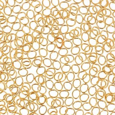 5mm Gold Plated 21 Gauge Oval Jump Rings - Goody Beads