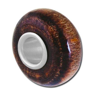 13mm Mahogany Wood Large Hole Beads - Goody Beads