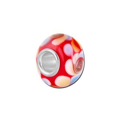 Petite Artistic Red Lampwork Glass Bead - Interchangeable - Goody Beads