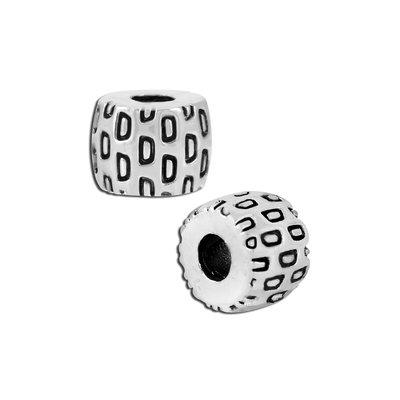 Etched Squares Bead for 2mm Leather - Goody Beads