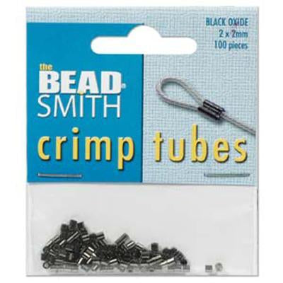 2mm Black Oxide Crimp Tubes - Goody Beads