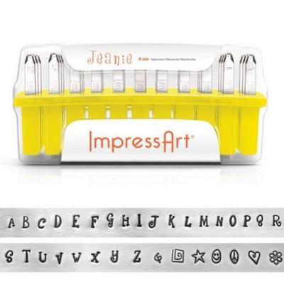 4mm Upper Case Jeanie Metal Letters Stamping Set by ImpressArt