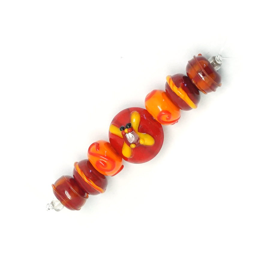 Thanksgiving Turkey Lampwork Bead Set - Goody Beads