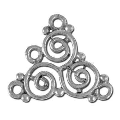 20mm Silver Spiral Pewter Link - Goody Beads