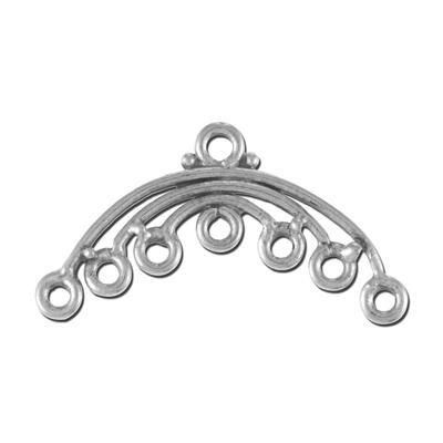 17mm 7 to 1 Silver Arch Pewter Link - Goody Beads