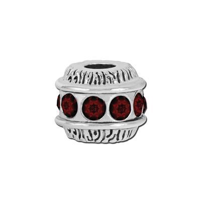 Petite Garnet Birthstone Barrel Bead - Interchangeable - Goody Beads