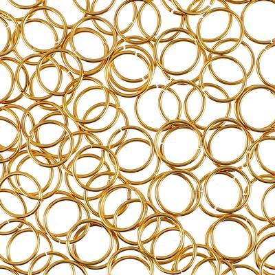 8mm Gold Plated 20 Gauge Round Jump Ring - Goody Beads