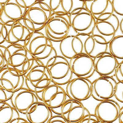 9mm Gold Plated 20 Gauge Round Jump Ring - Goody Beads