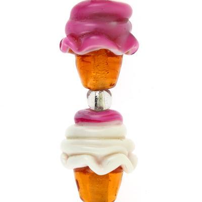 18mm Ice Cream Cone Glass Lampwork Beads - Goody Beads