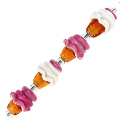 18mm Ice Cream Cone Glass Lampwork Beads - Goody Beads