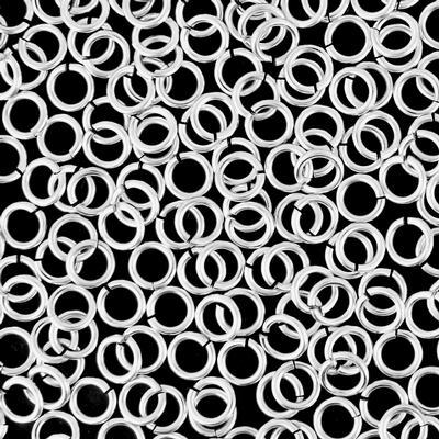 7mm Matte Silver Plated 16 Gauge Round Jump Rings - Goody Beads