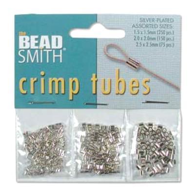 Silver Plated Crimp Tube Assortment Pack - Goody Beads